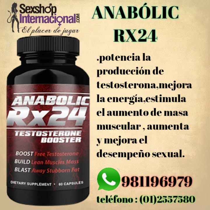 SUPLEMENTO ORIGINAL ANABOLIC RX24-AUMENTA LA TESTOSTERONA - DESARROLLO VIRIL-SEXSHOP LIMA 971890151 